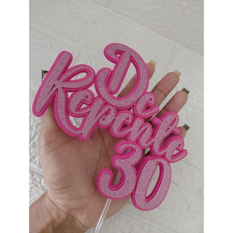 Topo De Repente 18, 20,30 40,50,60–  tamanho 15cm - Topo de bolo