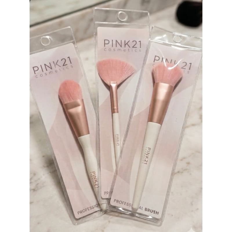 pincel de maquiagem profissional pink 21 cosméticos