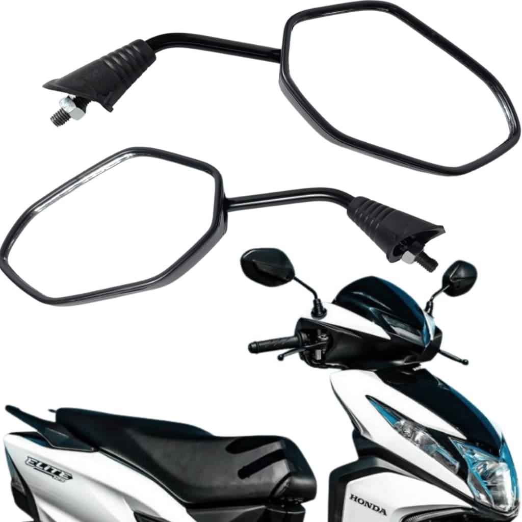 Par Retrovisor Nova Honda Elite 125 2025 Rosca 8mm 2019 2020 2021 2022 2023 2024