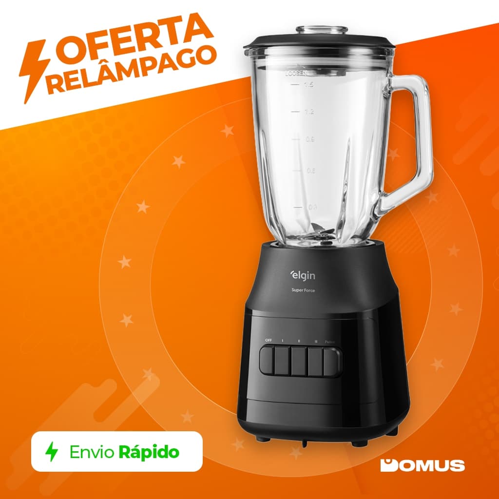 Liquidificador Super Force 1,9L 900W Jarra de Vidro Elgin