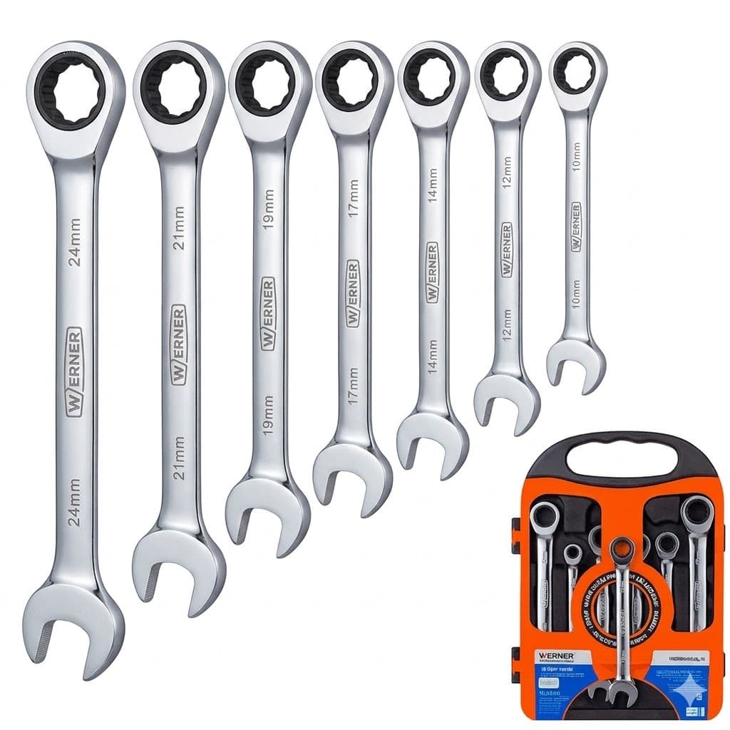 Chave combinada catraca 7pcs luatek8/10/12/13/14/17/19