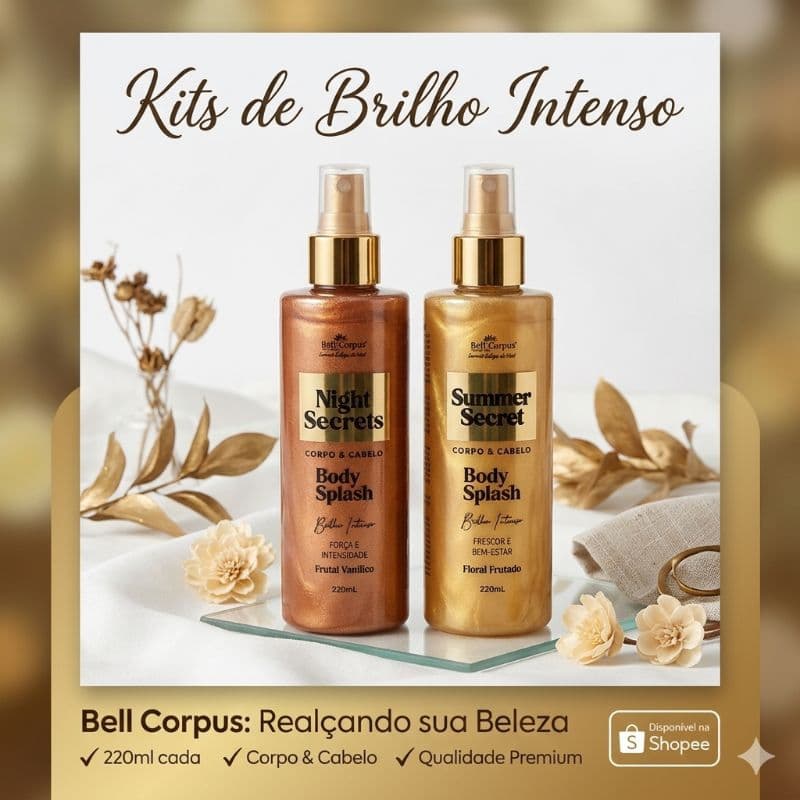 Kit 02 Body Splash Bell Corpus 220ml - Night Secrets e Summer Secret Original
