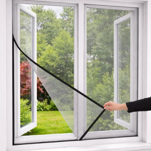 Telas Mosquiteiro 150x180cm Tela Mosquito Velcro Adesivo Janela Anti Inseto Proteção