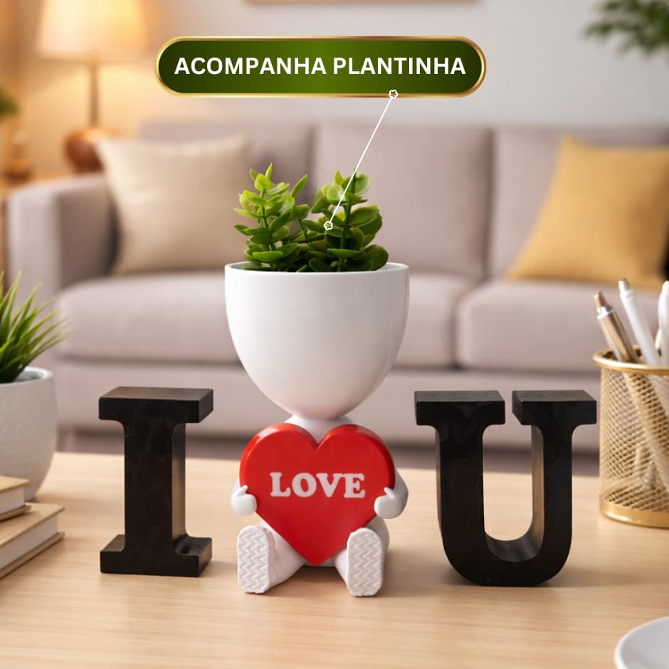 Decoração Kit Love - Decoração Moderna Estilo Letriro Para Sala, Quarto e Presentear Mãe e Namorados
