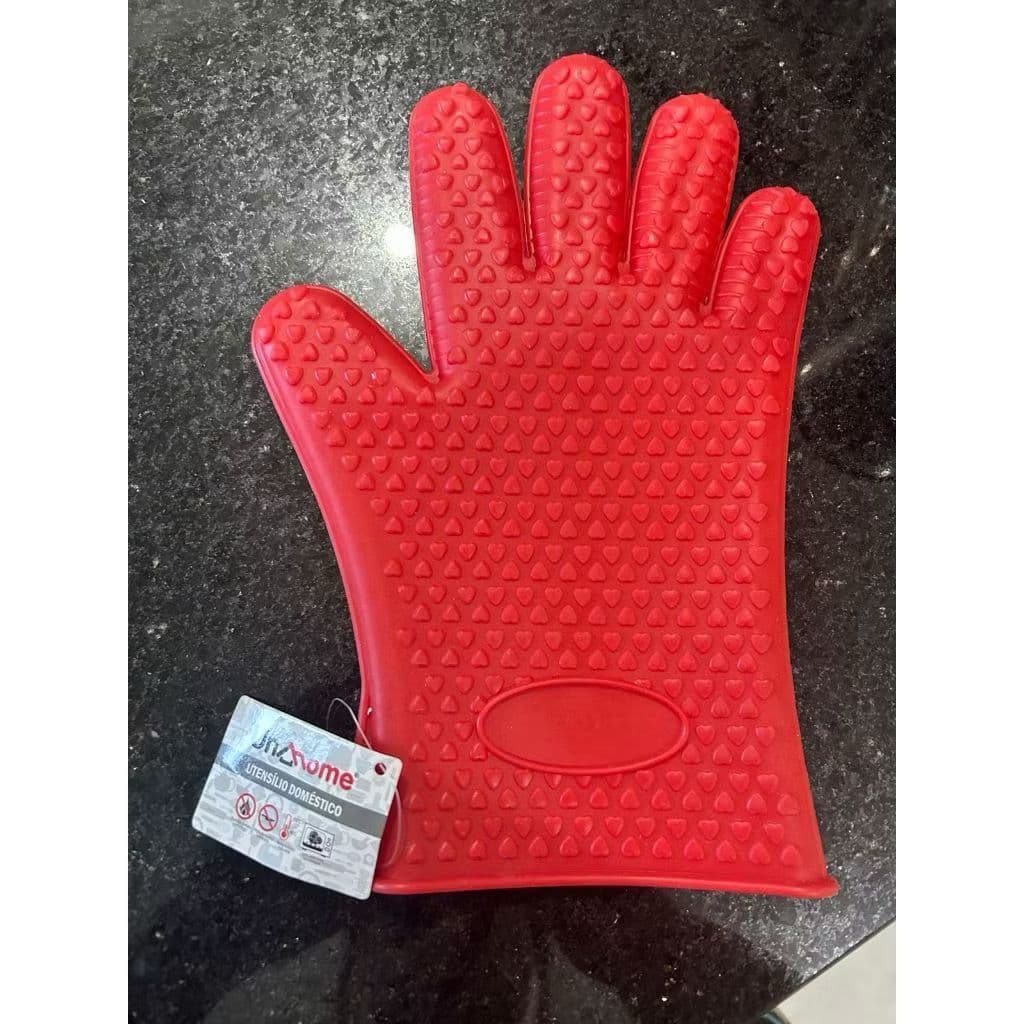 LUVA SILICONE PARA COZINHA VERMELHA