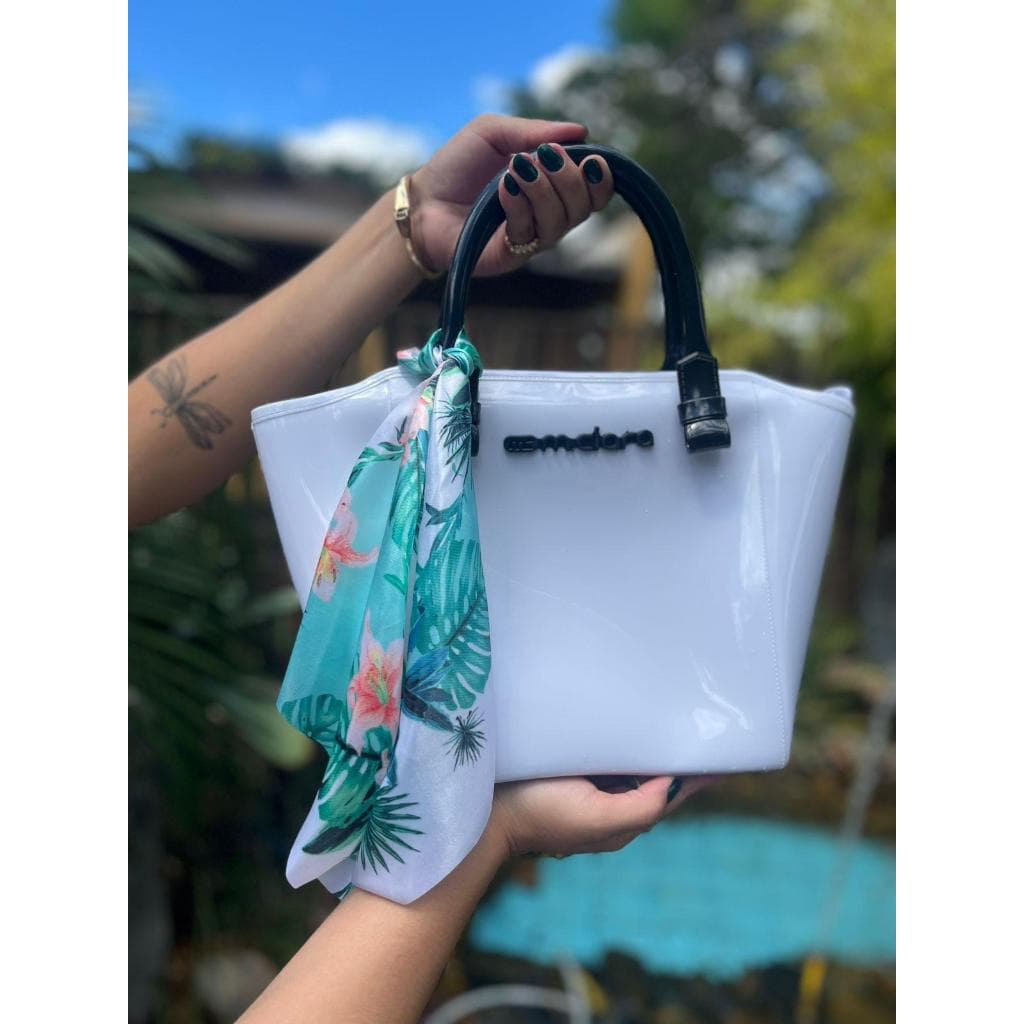Bolsa Feminina Elegante com Lenço Decorativo Luxo Alça Moderna Estilosa Promoção