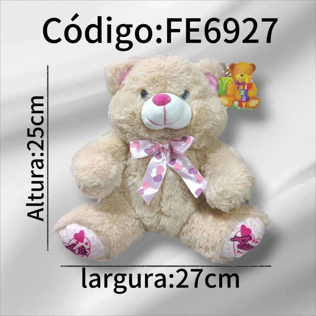 Urso de pelúcia com gravata borboleta,CORES ENVIADAS ALEATORIAMENTE!!