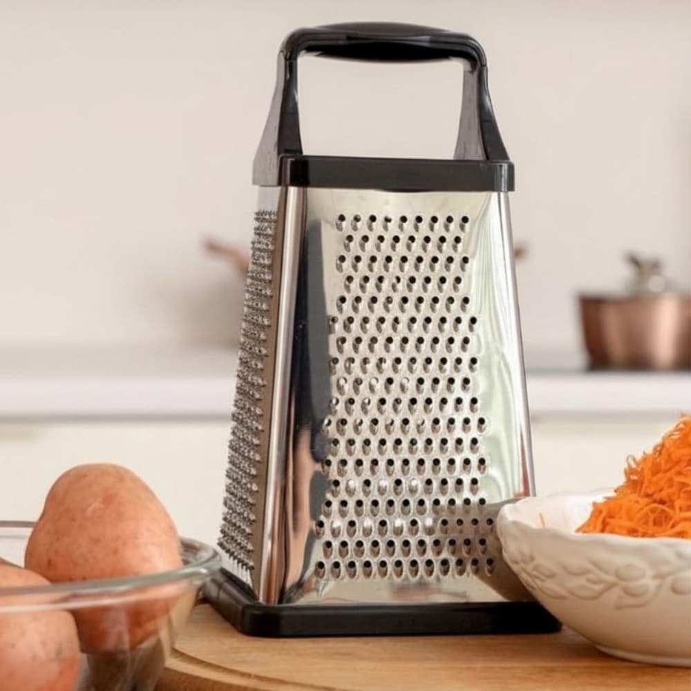 Ralador 4 Faces Em Aço Inox 18cm Fatiador De Legumes Queijo Cozinha Várias Cores