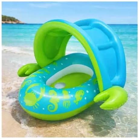 🦀 Bote Inflável Infantil Caranguejo Verde – Diversão e Segurança na Água! 🦀