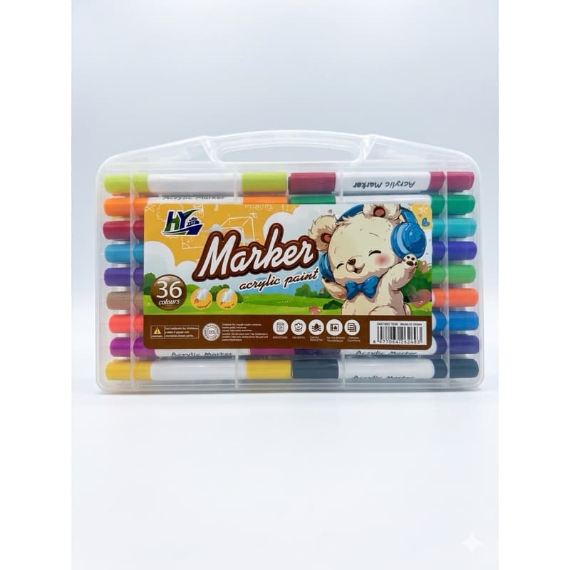 Kit Marcador Acrílico 36 Cores Premium