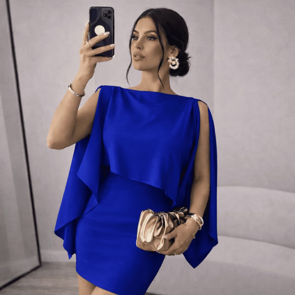 Conjunto Feminino Vestido Tomara Que Caia com Capa Dunas