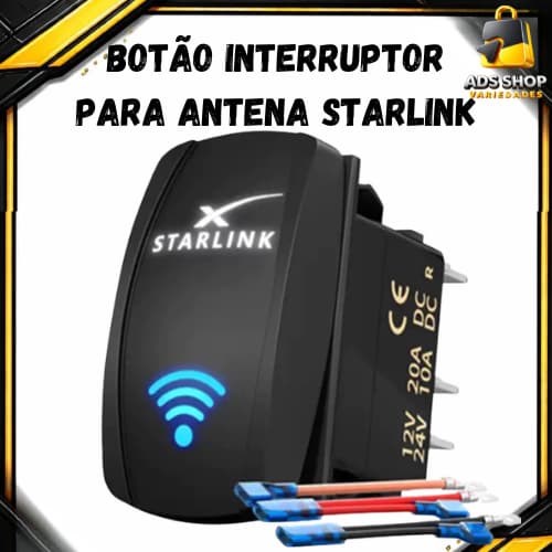 Botão Interruptor para Antena Starlink Mini carro barco caminhão 12V-24V