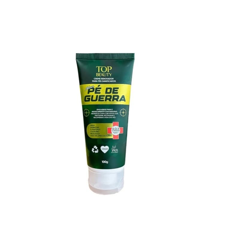 Creme renovador para pés Pé de guerra Top Beauty 100g