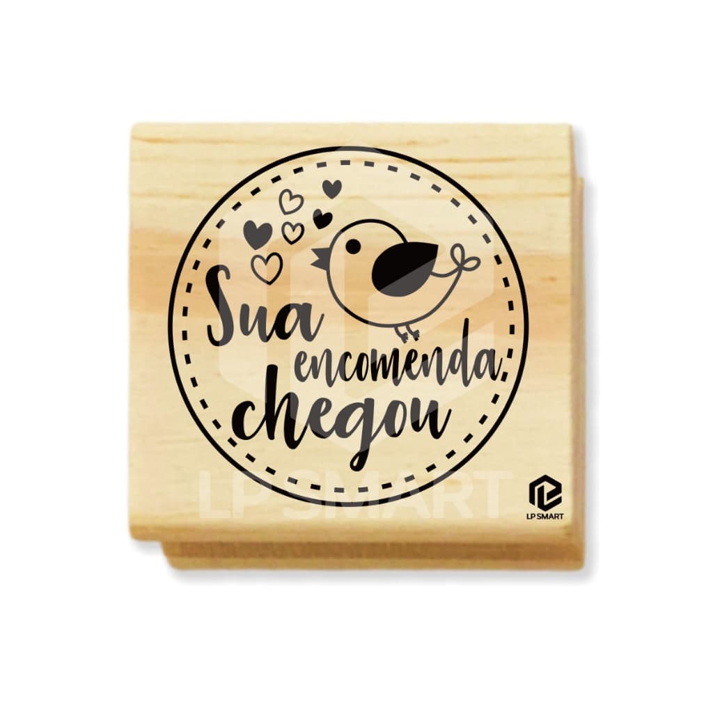 Carimbo Embalagem - Sua encomenda chegou - 4cm X 4cm - EMB012
