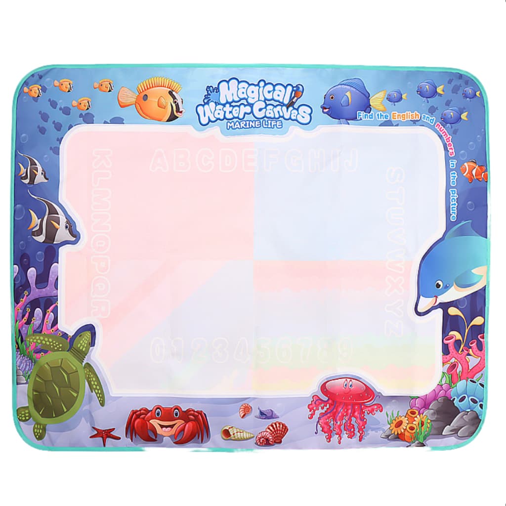Tapete Mágico Infantil Produ Lousa Desenho Água Reutilizável Sujeira Educativo 44x32cm Com Canetas