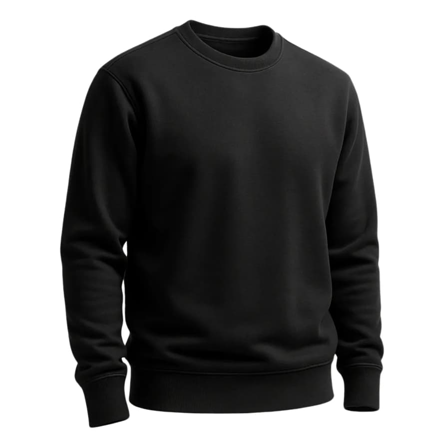 Blusa de Moletom Masculino Gola Careca Flanelado Quente Inverno Frio Liso