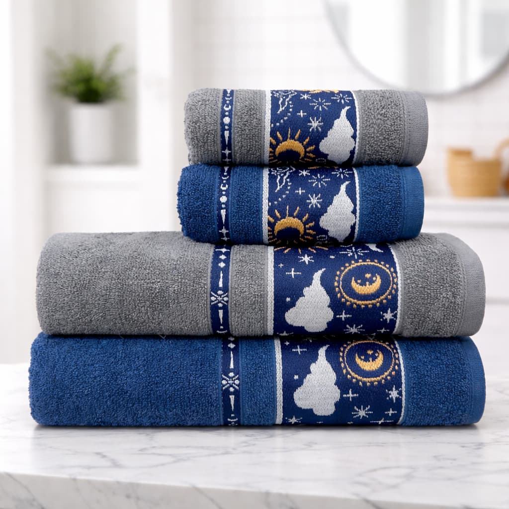 Jogo de Toalhas 4 peças Felpuda Jacquard 400g/m² - Orion