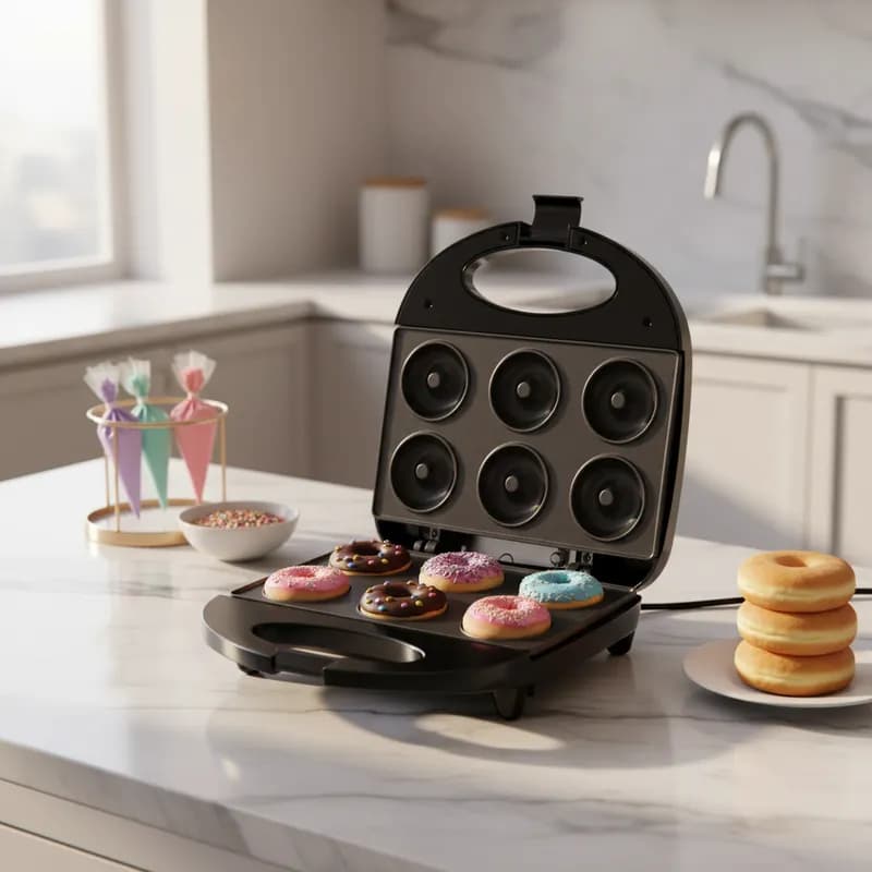 Maquina Elétrica de Rosquinha 6 Donuts 220 Volts