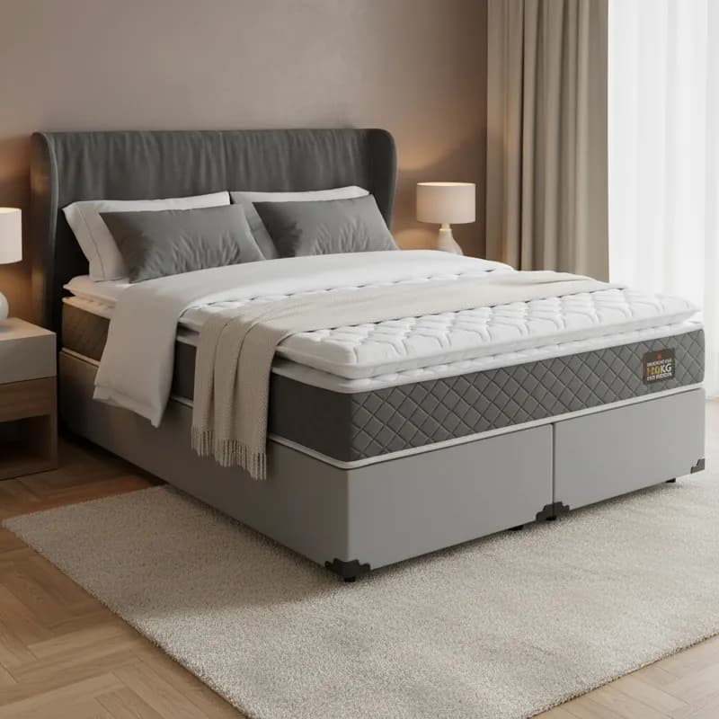 Cama Box com Colchão de Espuma D45 Pillow Top Fort Comfort Queen 158cm