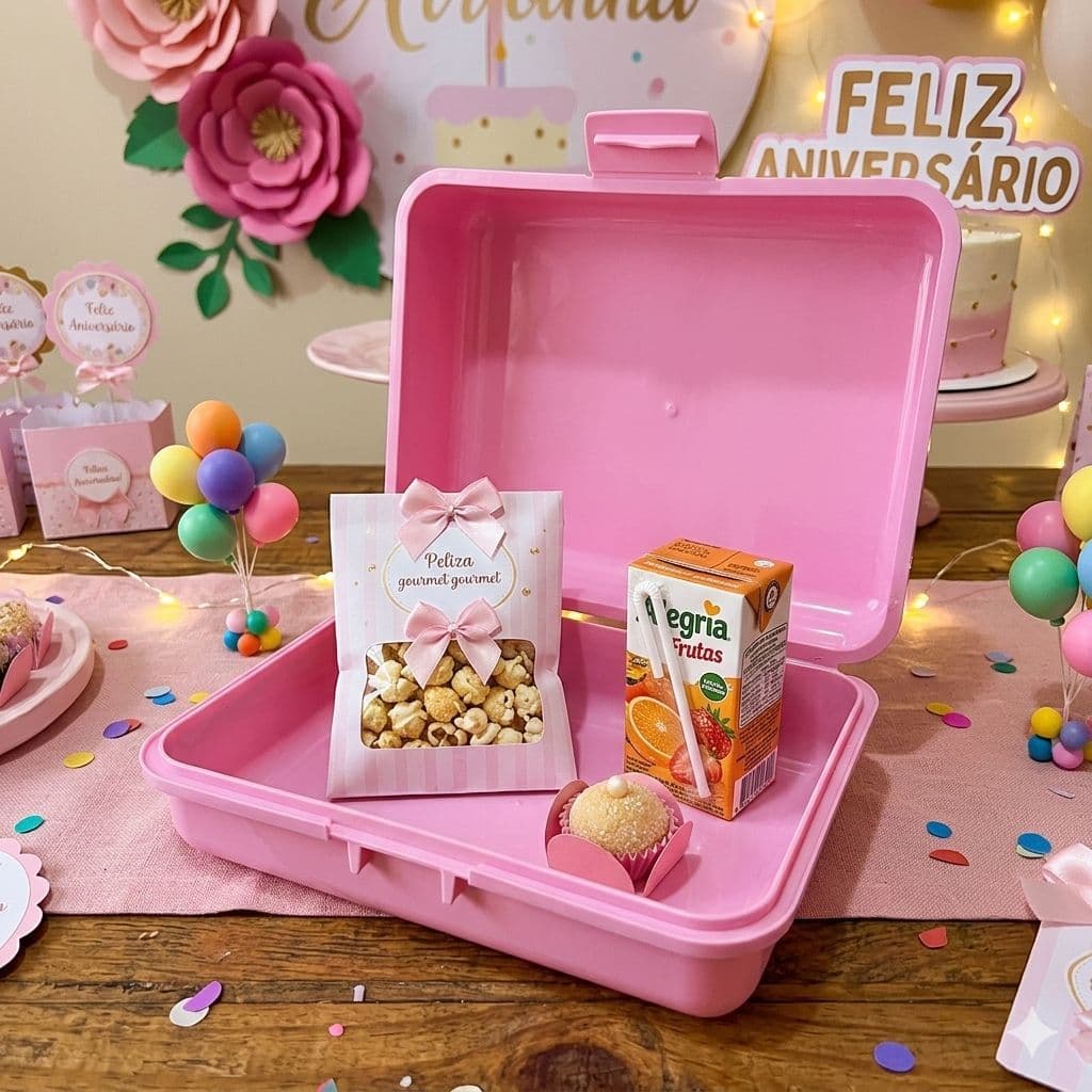 40pçs Multibox -Maleta p/ Lanche- Lancheira- Caixa Multiuso- Caixa Gourmet