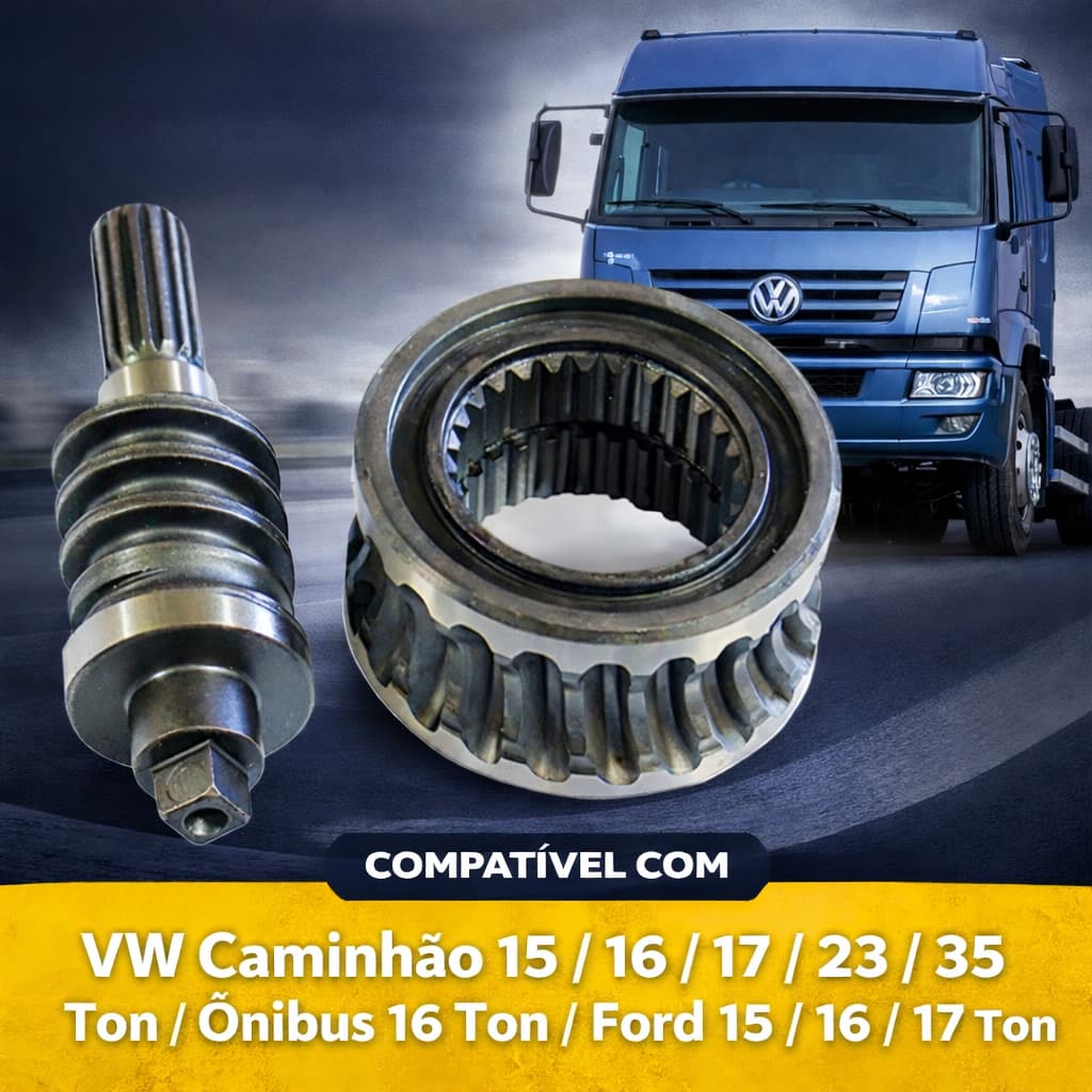 Reparo Coroa Pinhao Sem Fim 28 Estrias Kit Vw Caminhão Ônibus