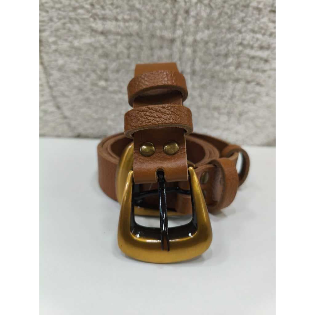Cinto de Couro Legitimo Caramelo Feminino . M ao Exg