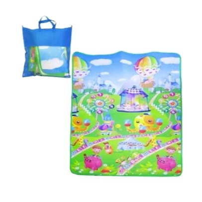Tapete Tatame Infantil Bebê Atividades 1,80m x 1,20m Colorido – Dobrável, Impermeável e Térmico