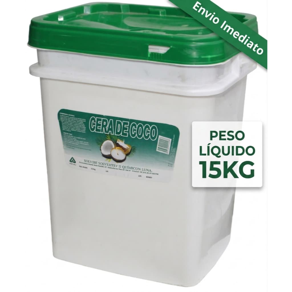 Balde de 15kg Cera de coco Solven para velas aromáticas artesanais