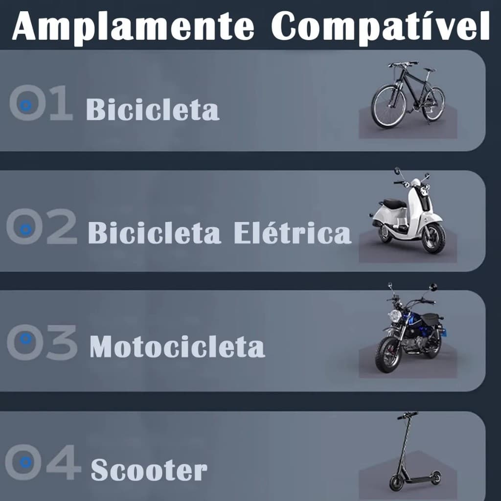 Suporte Celular Para Moto E Bike Proteção Solar Chuva Mt104