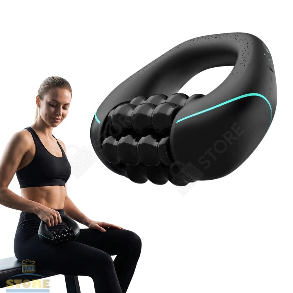 Massageador Corporal Elétrico com Rolo Motorizado 3 Velocidades Ampla Cobertura Relaxamento Muscular