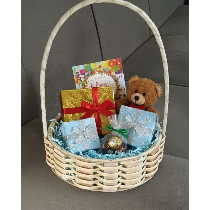 kit com 10 cestas fraldeira madeira sintética de 20 cm para café da amanhã lembranças e decoração..