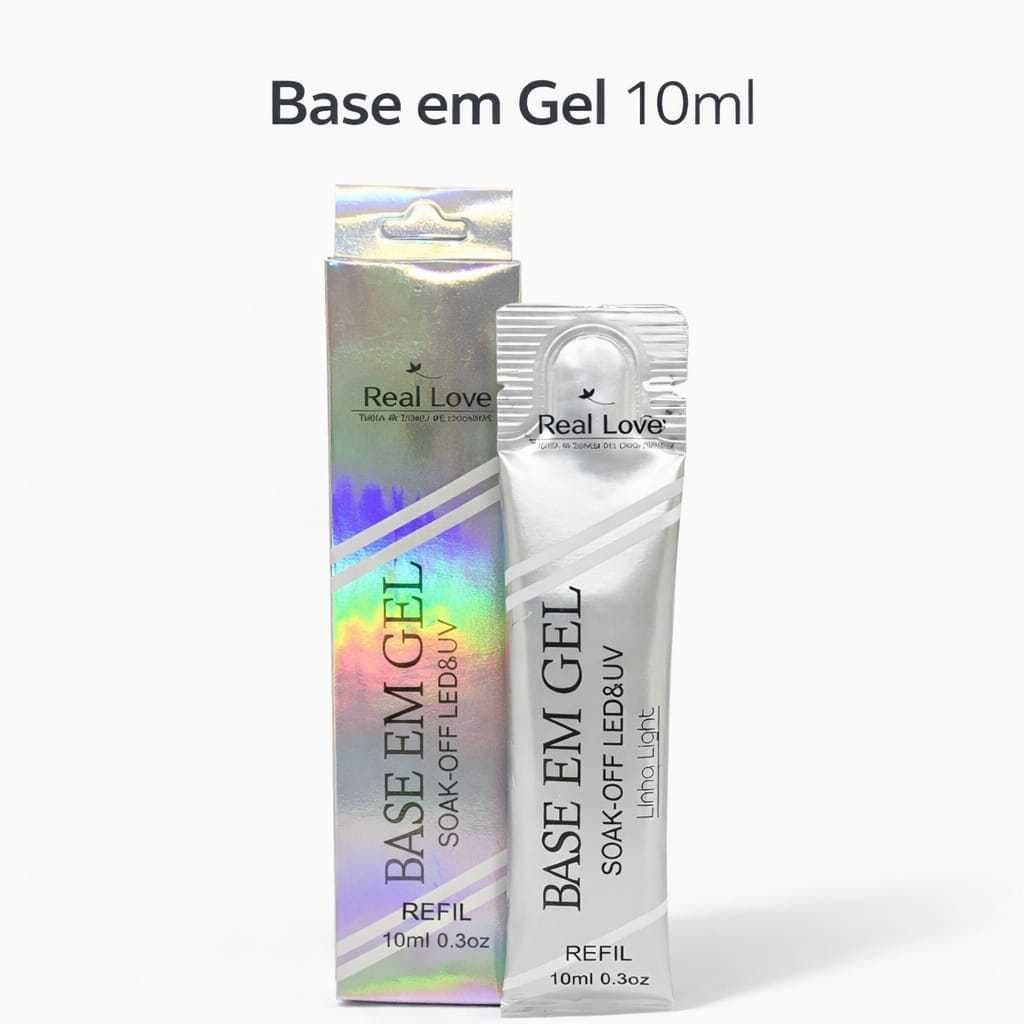 Base em Gel Refil LED UV Real Love 10ml Refil Alongamento Unhas