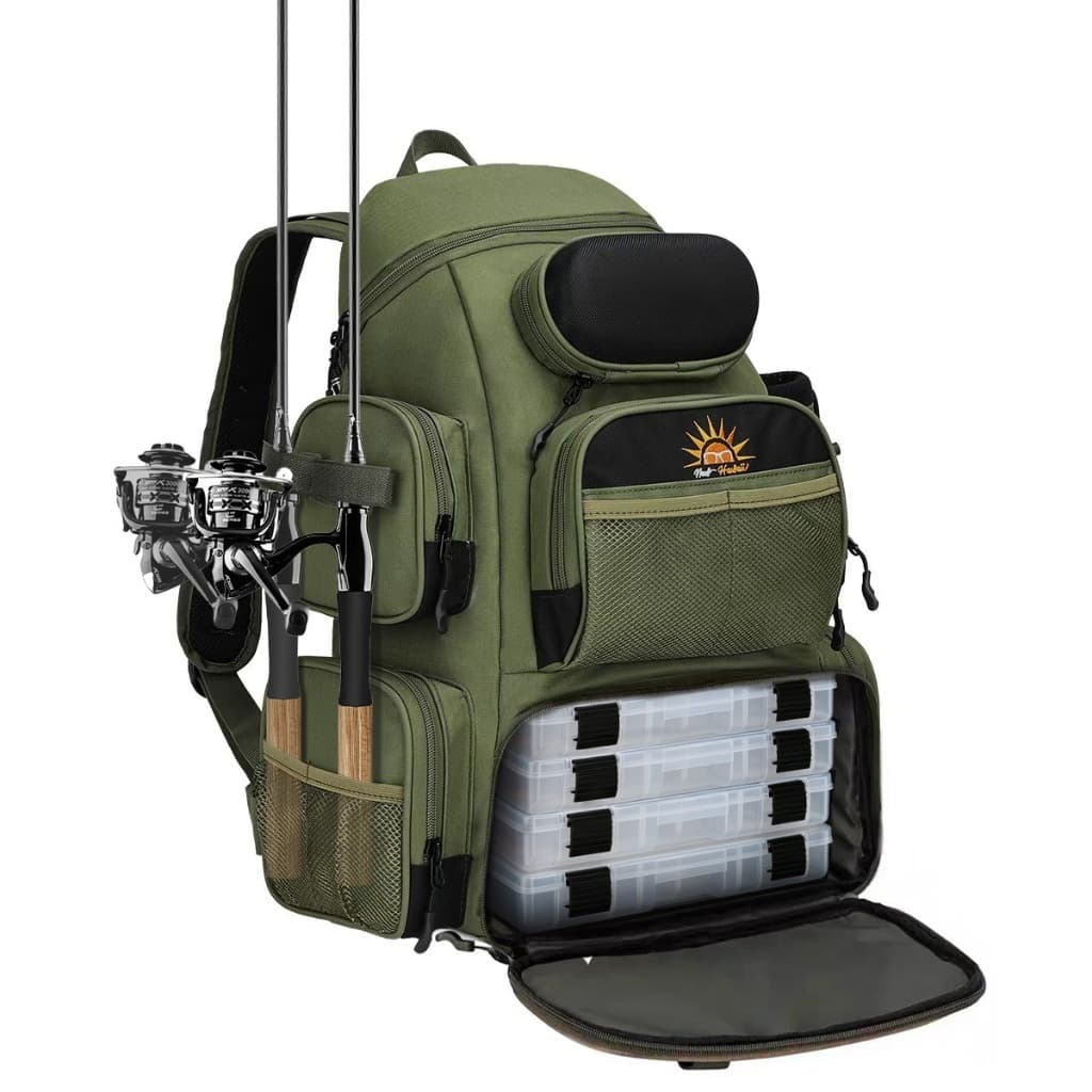 Mochila De Pesca e Camping 40L Impermeável Bolsa Pesca Mochila Backpack New Hawaii