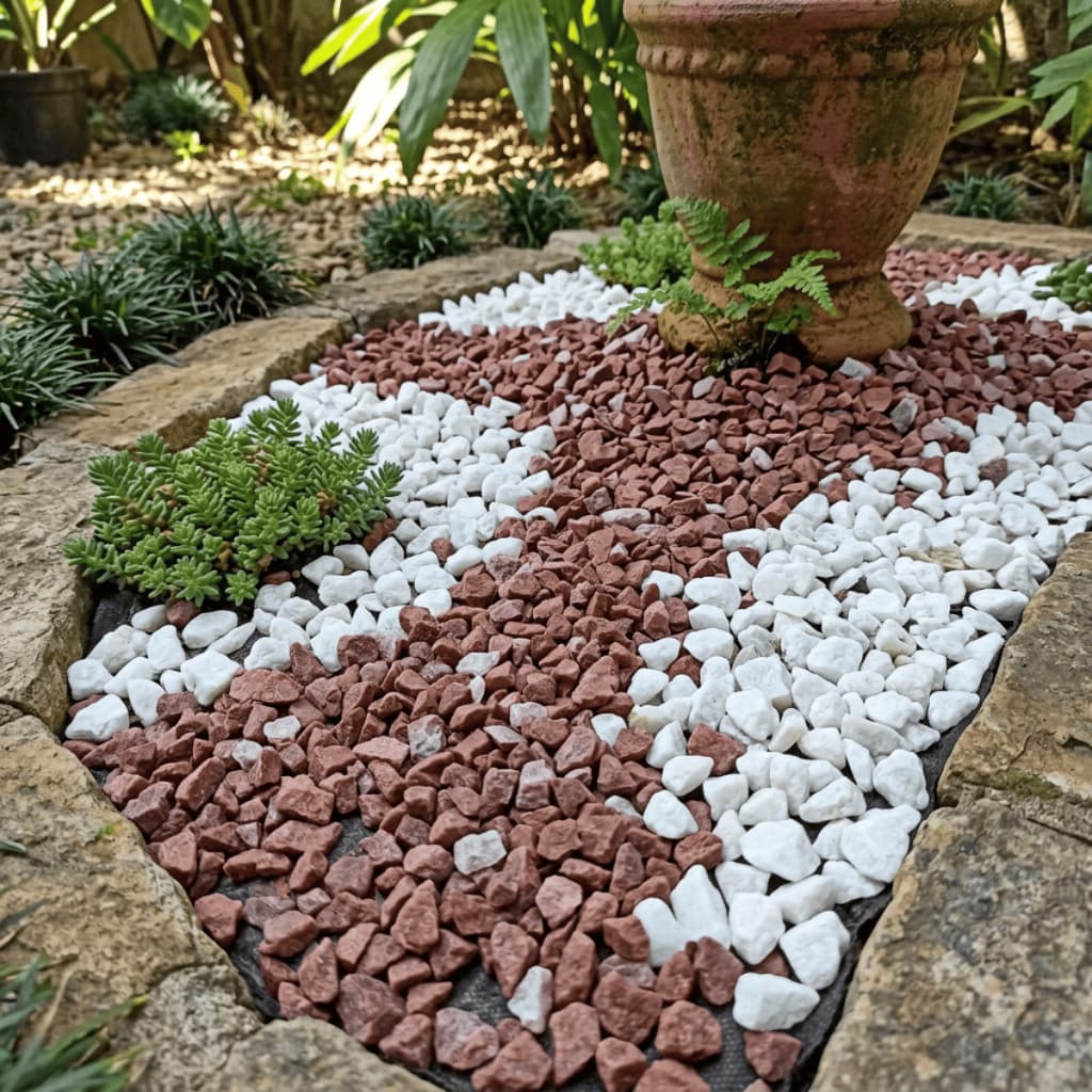 Pedrisco Vermelho 1kg até  20kg - Jardim Vasos Decoração Calçada Piso Drenante Piso Fulget Nº2