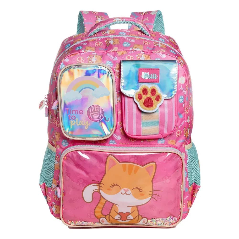 Mochila 17 Infantil Petit Gatinho Confetti 16042 Original Xeryus