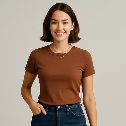 Blusa Babylook Feminina Básica Manga Curta Viscolycra Lisa Confortável Casual Dia a Dia
