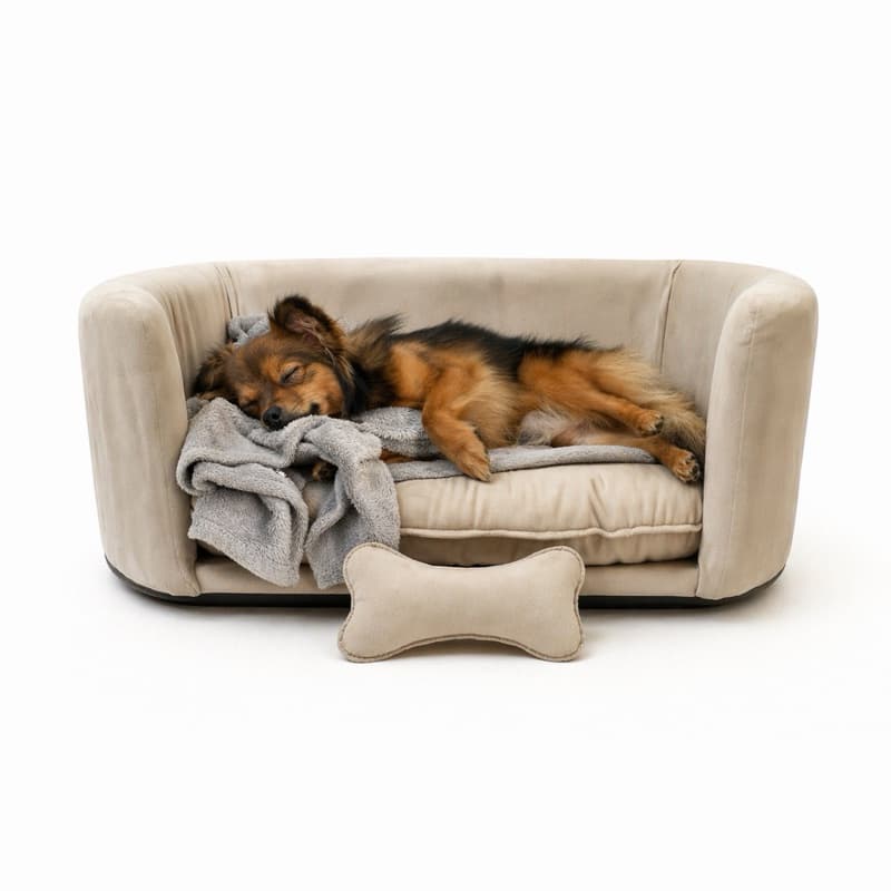 Caminha Cama Pet Cachorro Gato Porte Pequeno Medio Veludo Shitzu Spitz C Almofada Removivel Ossinho