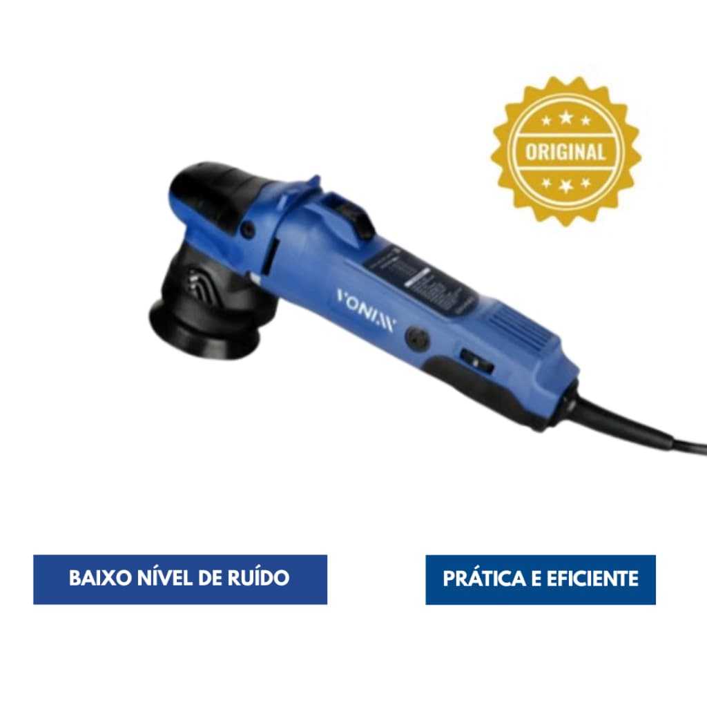 Mini Politriz Roto Orbital 75mm 3 Pol 810w Polimento Automotivo Vonixx