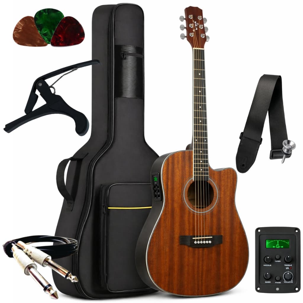 Kit Violão Elétrico Bravo TF300 Aço Série Tuneful + Acessórios