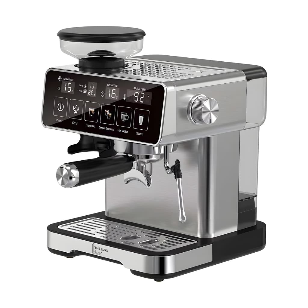 Cafeteira Espresso Profissional Inox 20 Bar Com Moedor E Vapor