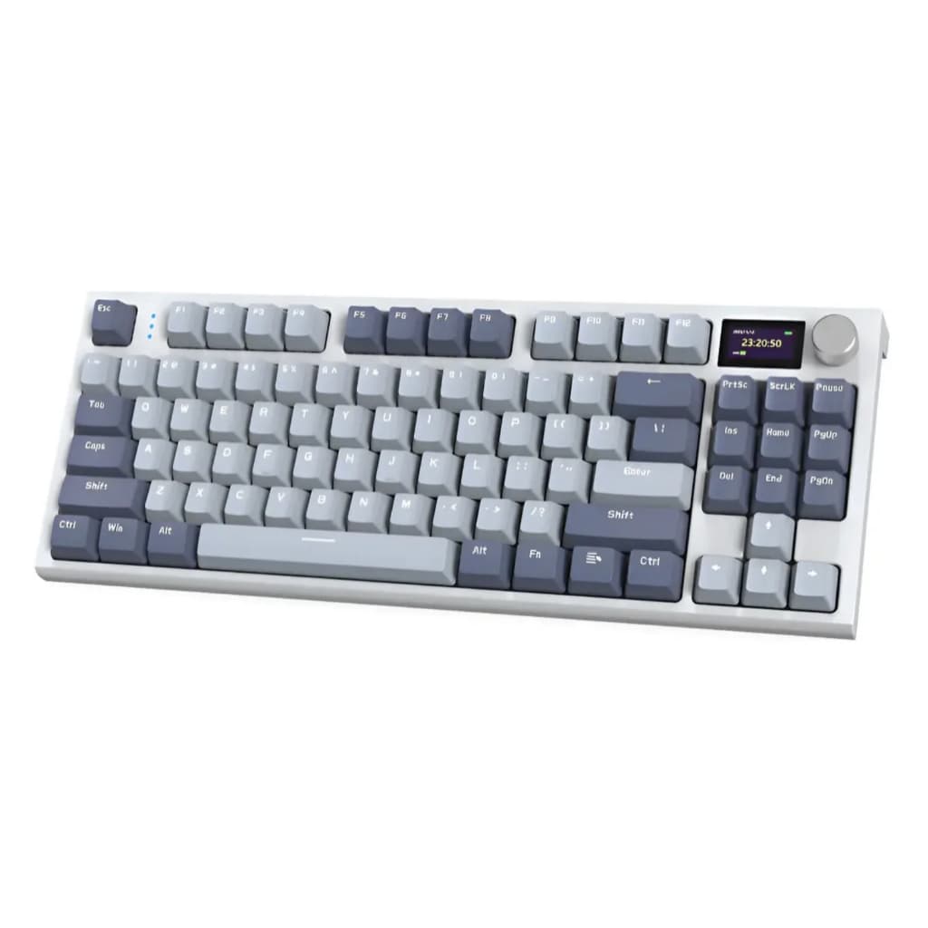 Attack Shark K86 teclado mecanico Tri-modo sem fio gamer RGB Bluetooth 5.0 Azul-claro windowsmacos 4000mAh suporte