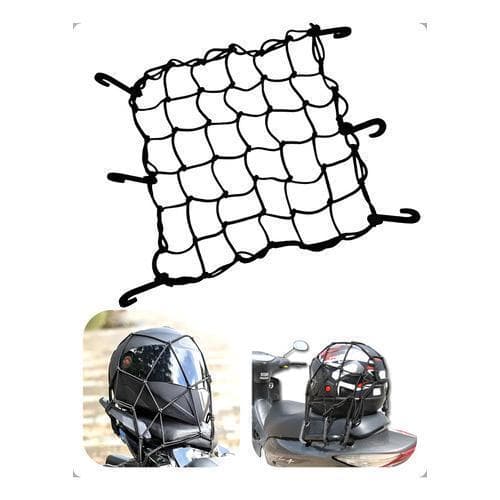 Redinha Elástica Aranha Capacete 42x42 cm para Moto Instalação Rápida e Segura Alta Qualidade.