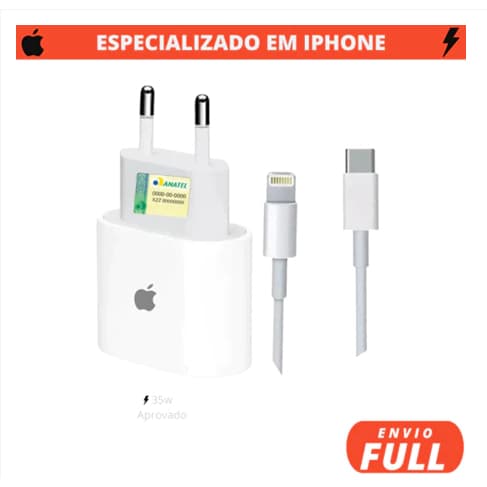 Carregador iPhone Original Completo Turbo 20w iphone 11 12 12 13 14 Promax X  Xr Xs
