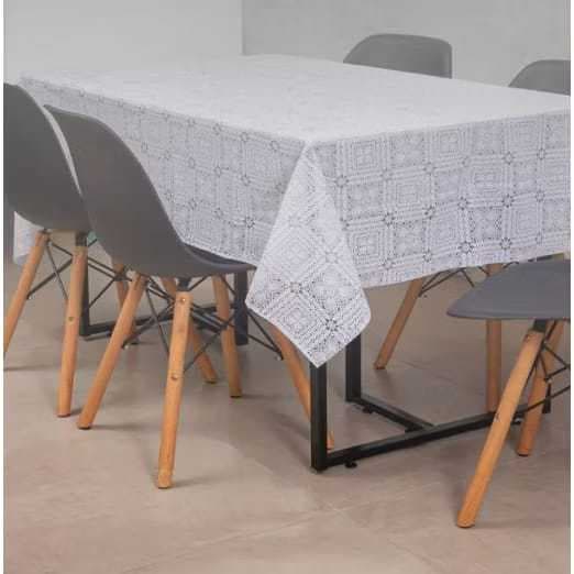 Toalha de Mesa Renda PVC Luxuosa 6 Cadeiras  1,40x2,20