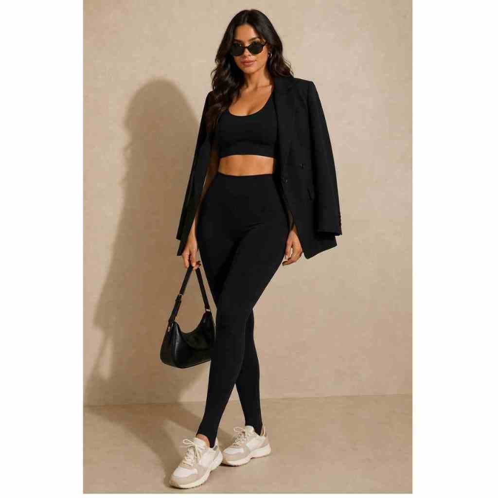 Calça Legging Pezinho suplex power zero transparência Cintura Alta