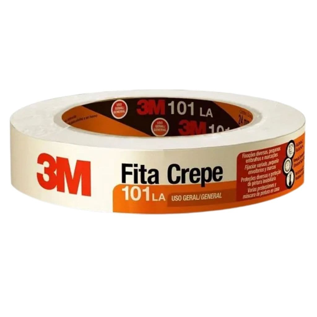 Fita Crepe 18mmX50 Metros 3M 101la Marcação Pintura Artes