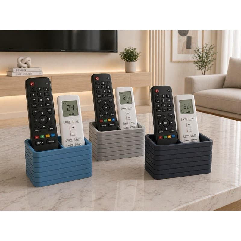 Porta Controle Remoto Moderno para TV e Ar-Condicionado COD-194