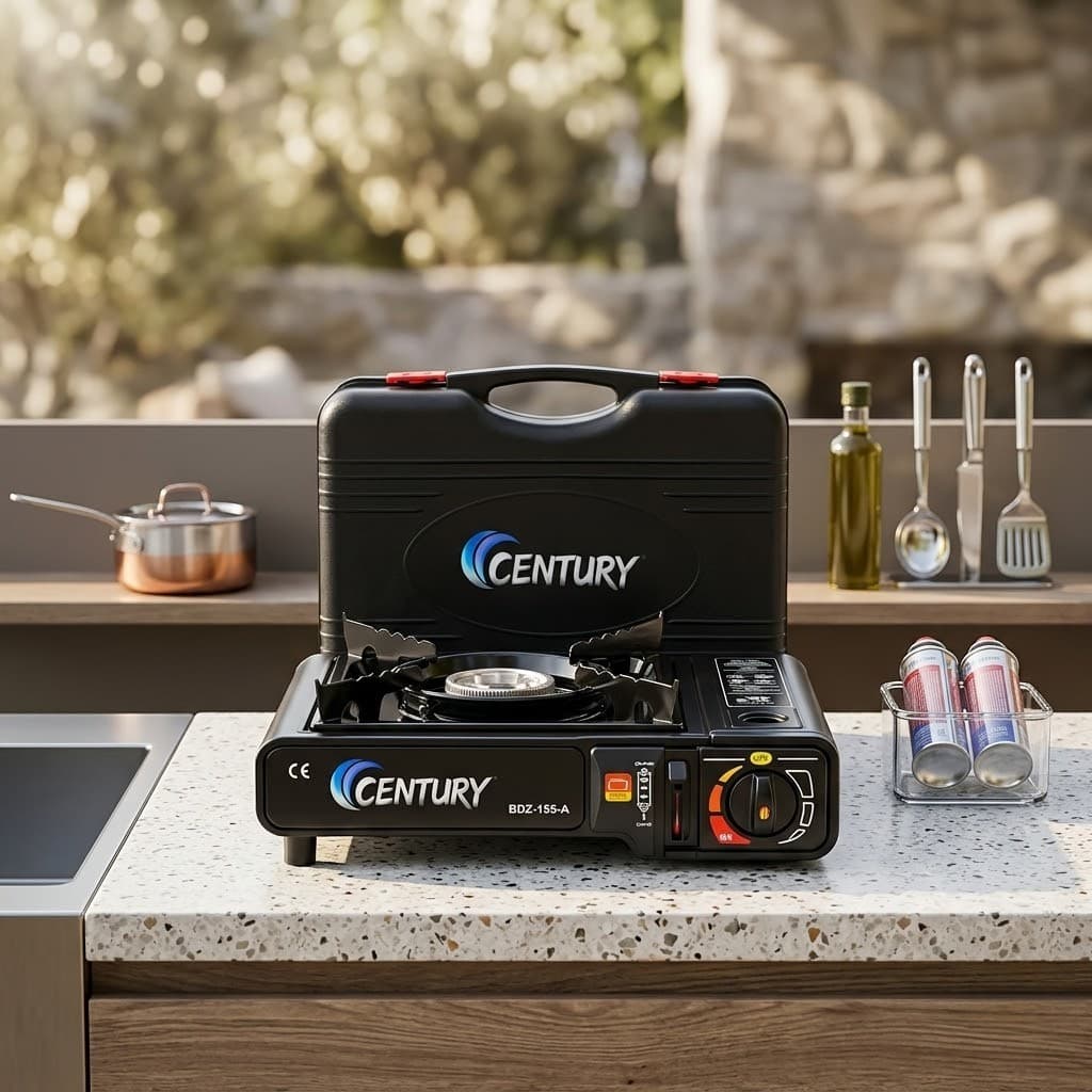 Fogareiro Portátil A Gás Com Maleta Camping Pesca E Cozinha Mesa Acampamento E Trilhas Reforçado