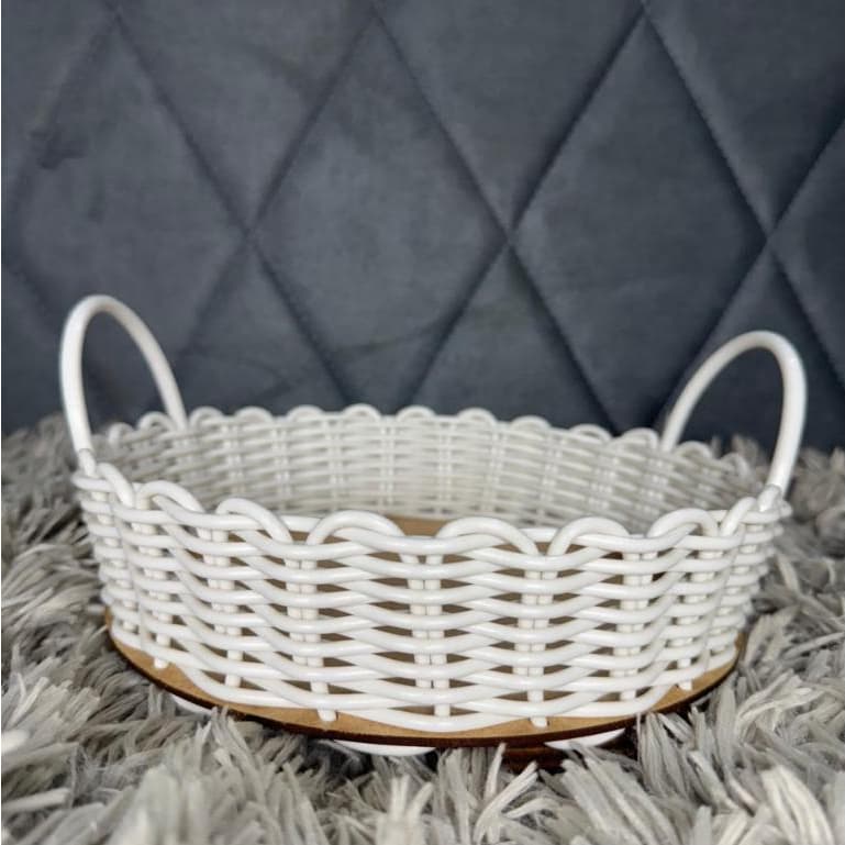 Kit 4 Bandejas Pãozeiras Sintéticas Redondas 20 cm Porta Pão/Café da Manhã/Decoração- Cores Variadas