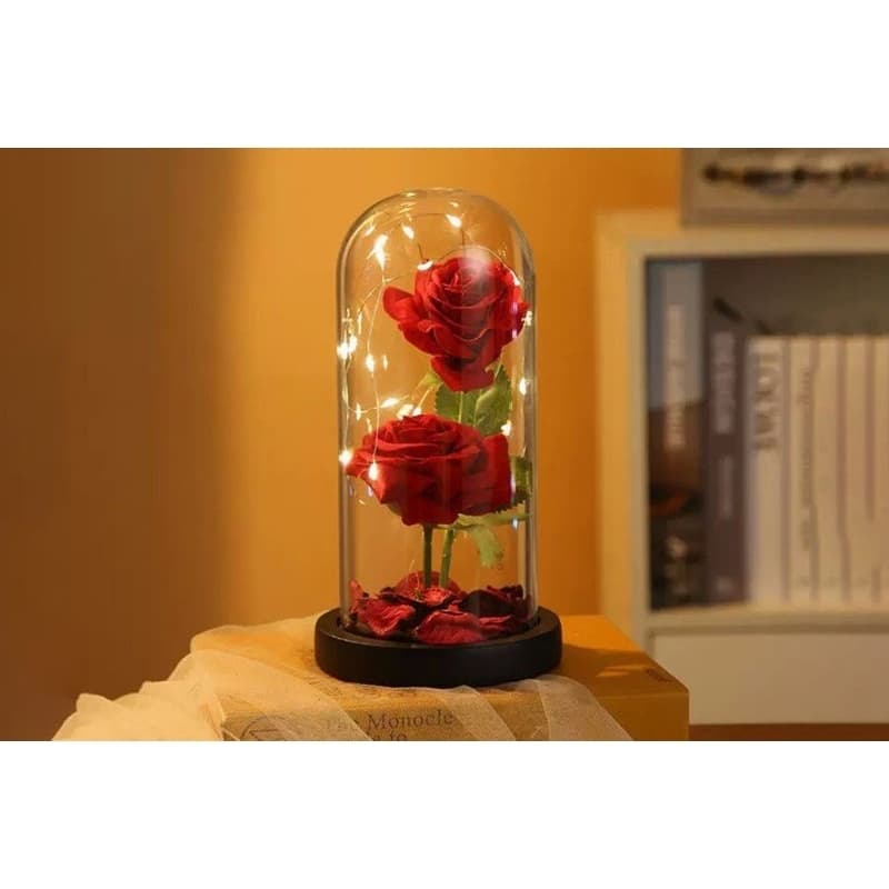 Luminária De Rosa Decorativa em Cúpula